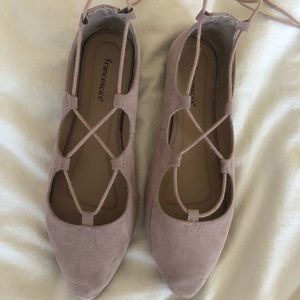 Mauve Lace Up Franceca’s Flats
